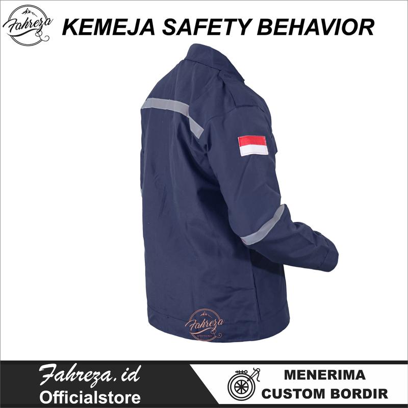 Kemeja Safety Lengan Panjang - Seragam Baju Kerja Proyek Lapangan 3