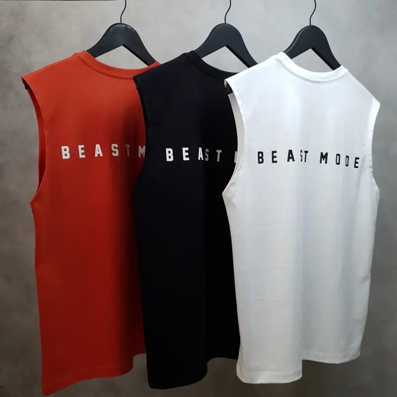 London Transit Singlet Pria Beast Mode Heavyweight Cotton 16s 2
