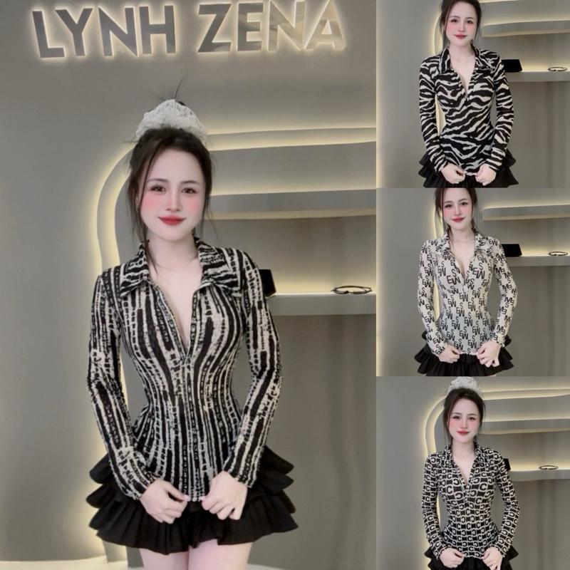 Áo Hotgirl cổ bẻ sang trọng vãi QC vãi mềm , mát nhà Lynh Zena_A1919