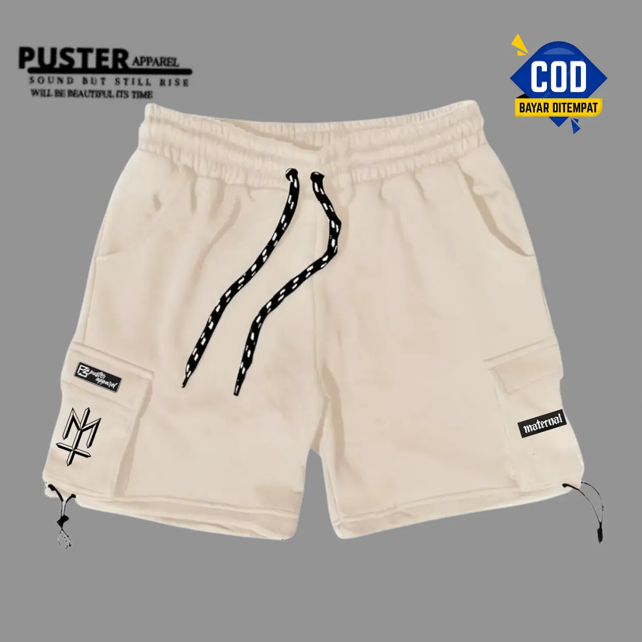 Celana Pendek Fleece Bahan Lembut Adem Dan Santai Cargo Sablon Maternal 2024 Shorts Pria Katun Surfing Distro Dewasa Hitam Casual Chino Boxer Pantai Cowok