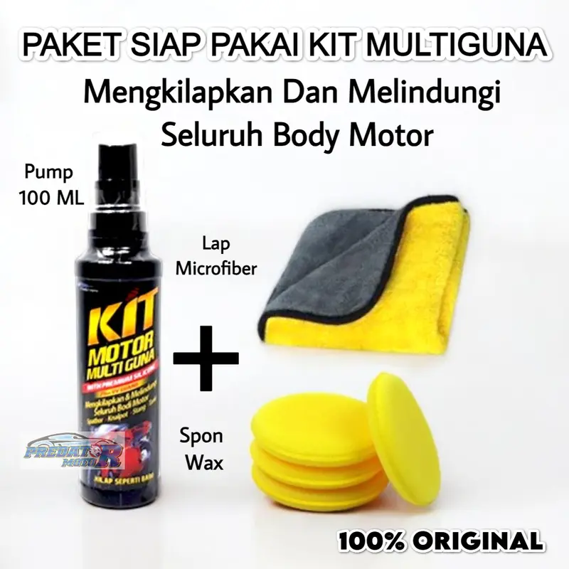 Kit Multiguna Paket Siap Pakai Pengkilap Seluruh Body Motor Kilat Seperti Baru 100ml - Paint, Car 2