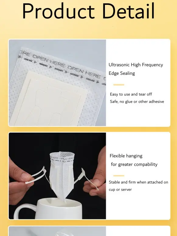 Paper Drip Bag Ear Hanging No Glue Kertas Penyaring Filter Kopi 2