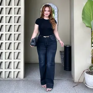 CELANA JEANS LOOSE LIPAT HIGWAIST RETRO WISKER STRETCH_by id.jeans