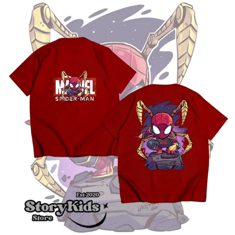 Kaos Baju T-Shirt Anak Laki Laki Marvel Spiderman Cotton Combed 30s  - Fashion Kids 4