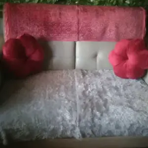 ALAS SOFA BULU RASFUR >60 x 180 / COVER SOFA LEMBUT HALUS KEKINIAN cuci mesin biru laut