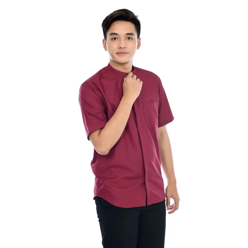 Kemeja Kemko Pendek Santai Casual Formal Pria dewasa Size S M L XL XXL Warna Lengkap Bahan Toyobo Adem Tebal Lembut