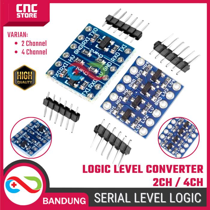 Jual Logic Level Converter 4CH 2CH 3.3V 5V I2C SPI TTL Bi Direction ...