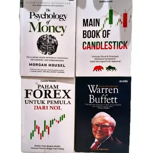 Paket 4 Buku Psychology Of MONEY, CANDLESTICK, FOREX, dan WARREN BUFFETT