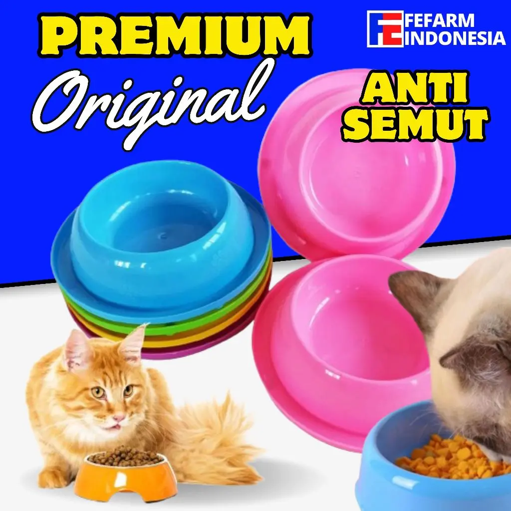 Mangkok Kucing Anjing Bulat Anti Semut Slip Tempat Makan Minum Hewan Kesayangan Anda FEFARM