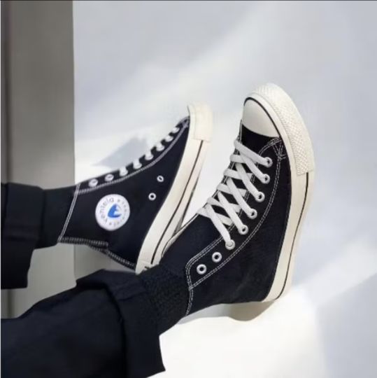 PROMO BESAR Sepatu Ventela 70s Bts High Black Natural