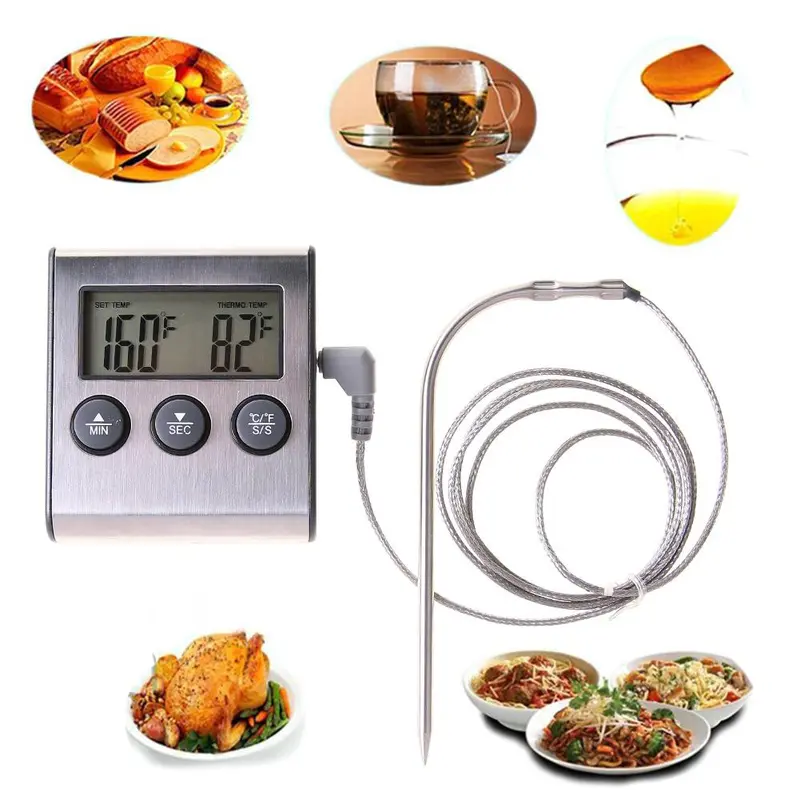 Thermometer Timer Masak Digital Termometer Cooking Suhu Air Masakan Obat Dapur TP101 Dapur Meat D24 6