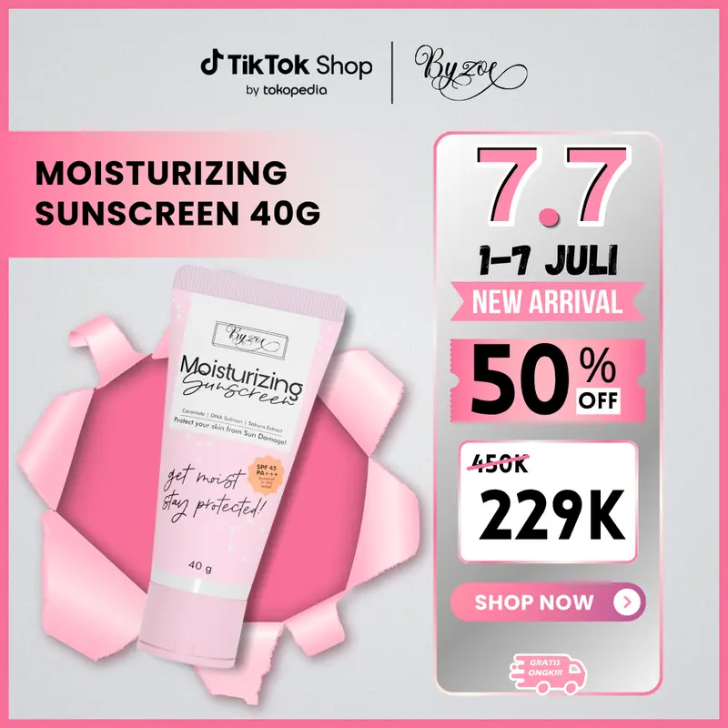 [EKSLUSIF BU OWNER] Byzoe DNA Salmon Sunscreen and Moisturizing SPF 45PA+++ Barrier Repair Protection Glowing and Brightening Ceramide Extract Mencerahkan Facial Niacinamide Perawatan Wajah. 0