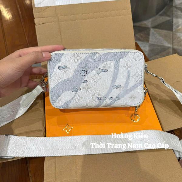 Túi Đeo Cheo Nam Cao Cấp - Chất Da Bò Full 2 Box - Size 18 tui hop 1
