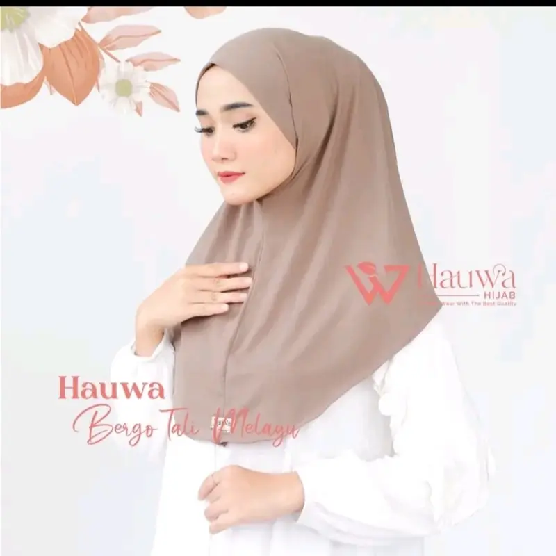 Bergo tali Malaysia/bergo tali malay Jilbab Lembut kerudung inara Nyaman Muslim 1
