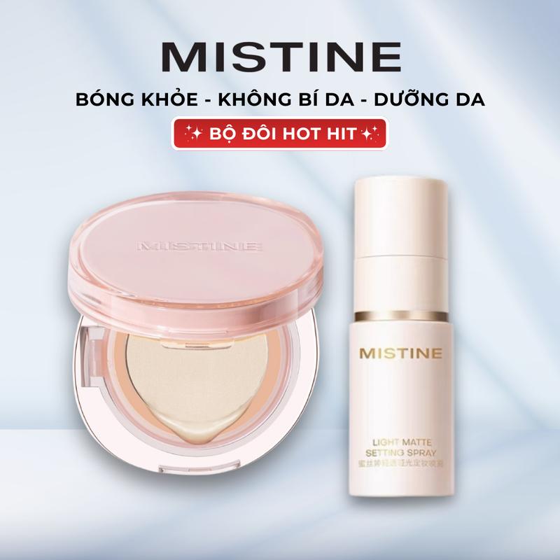 【COD No refill MISTINE phấn nước cầu vòng Xiêm La Mistine 1 lõi Cushion 13g + Xịt khóa nền lâu trôi 30ml