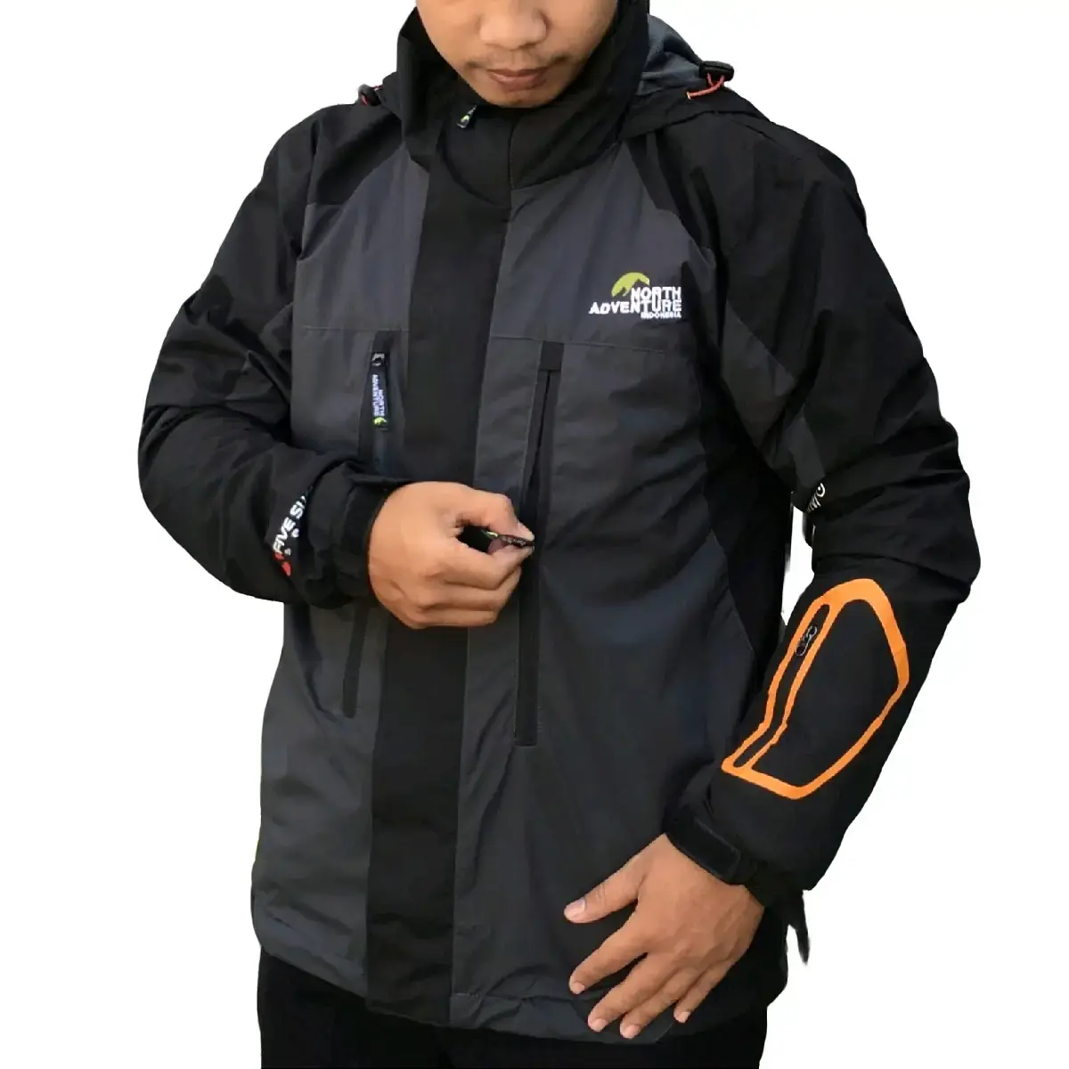 North Adventure Jaket Outdoor Windproof Windbreaker Makalu North Adventure  Sport cepat kering grey Spandex Pas Badan regular fit zipper biru blood xxl 【gray】you are not ba