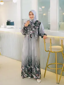 Hanifa - Gamis Dasi Safira Ceruty Baby Doll Premium Muslim Wanita Dewasa Dress Outfit Mewah