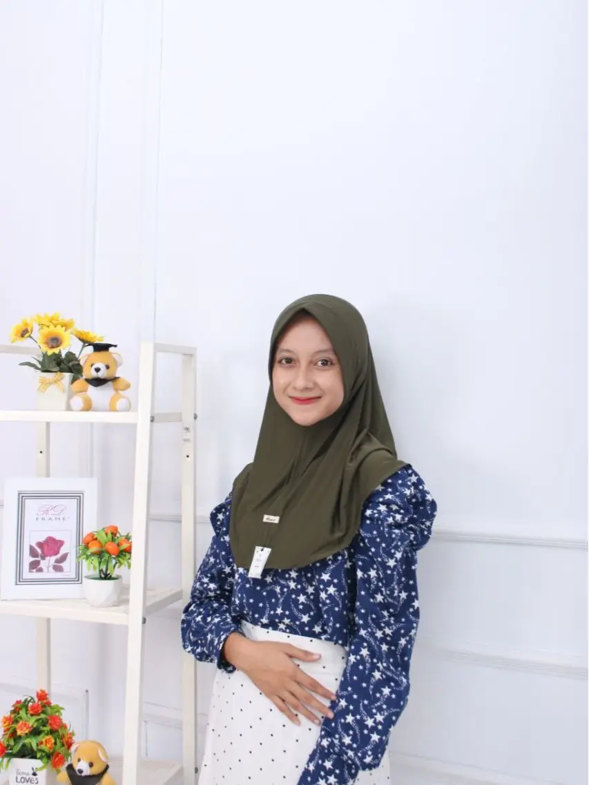 Hijab Bergo Instan Jersey Ped Quality Premium Size M