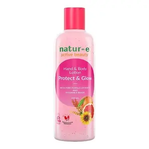 Natur-E Act Beauty Protect & Glow - 100 mL - 245 mL Hand Lotion Wangi Kering Mencerahkan Tangan Berminyak Melembutkan Perawatan Vitamin