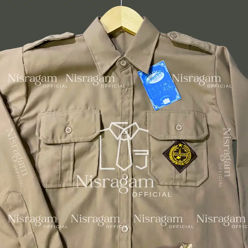 KEMEJA PRAMUKA/PENGGALANG SAK 2 COKSU COKLAT KUNING  SMP SMA Baju Dewasa 5