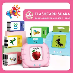 Flash Card Suara Bisa Berbunyi Mengenal Kosakata | USB Recharge Kartu Belajar Mainan Edukasi Anak