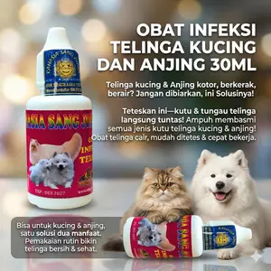 OBAT Tetes Infeksi Telinga Kucing dan Anjing 30ml