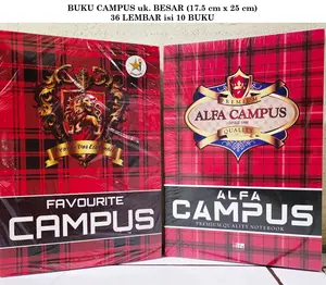 Buku Tulis Campus BESAR / BOXY - 36 Lembar [1 Pack isi 10 BUKU]