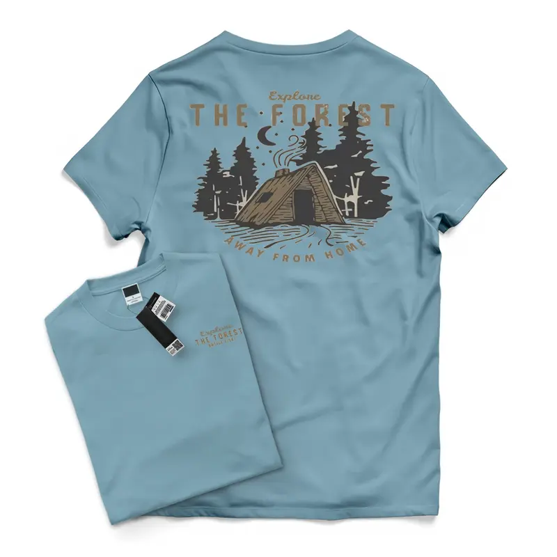 T-shirt Distro Pria Wanita The Forest Pink Premium Bahan Katun Combed 30s I Baju Kaos Cowok Cewek Distro Original Motif ADVENTURE Simple Keren Sablon 4