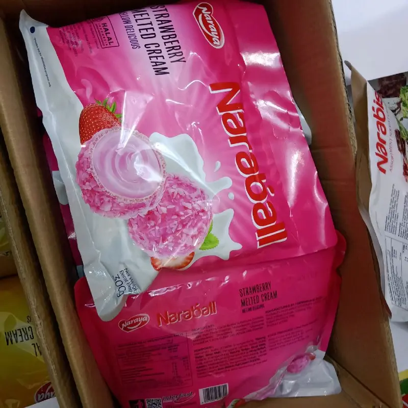 NARABALL NARAYA 300gr isi 25pcs ada 4 pilihan varian rasa strawberry, Chocolate,pandan dan original 8