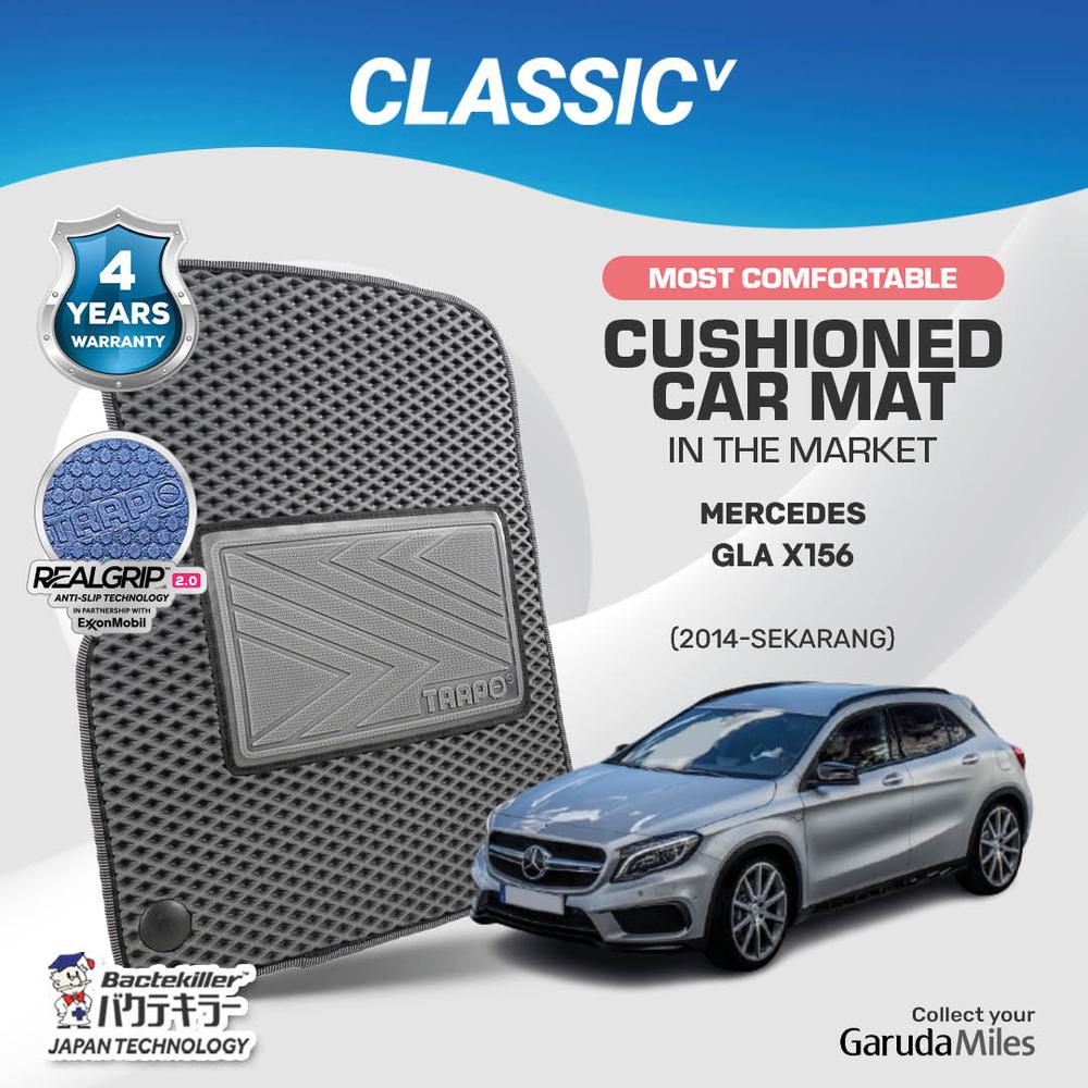 Karpet Mobil Trapo Classic V Mercedes-Benz GLA X156 (2014-Sekarang) - Fullset - Hitam, Hitam