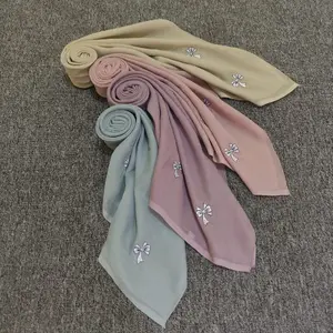 Hijab Segi Empat Paris Bordir pita non tasel best seller