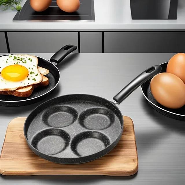 Cetakan Telur Ceplok Teflon Telur Besar Diameter 24cm  4 Lobang Anti Lengket High Quality Penggorengan Telur Pancaker 7