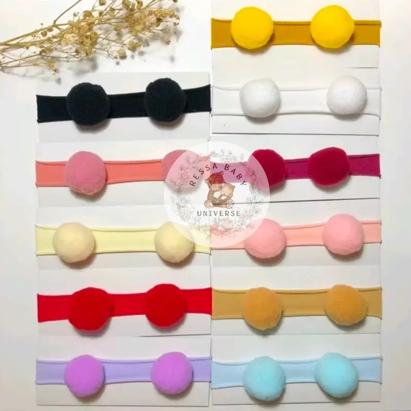 Bandana Bayi Pompom Accessories 3