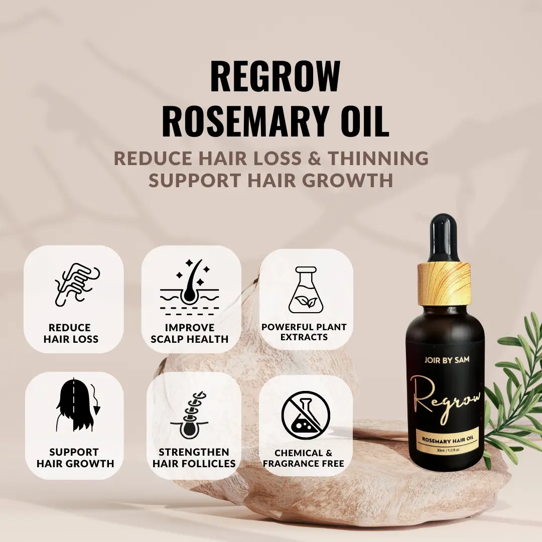 [HSA Notified] Regrow Rosemary Hair Oil - Hair Booster, Hair Growth, Anti-Hair Loss, Anti-Dandruff, Improve Scalp Health Haircare, Comfort, Mild
