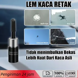 Lem kaca mobil retak tanpa bekas lem kaca aquarium bening super kuat glass repair kit cocok untuk berbagai jenis retakan pada kaca