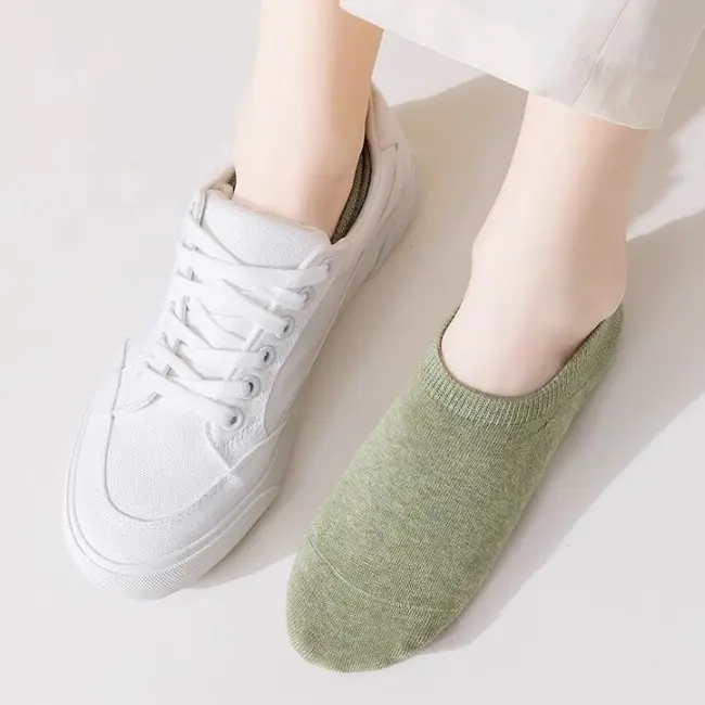 kaos kaki pendek semata kaki wanita polos hidden Women socks - Kaus Kaki Katun Abg Korean Japanese Sock Bawah mata kaki AP10 6
