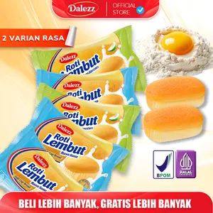 Dalezz Roti Lembut Super Empuk & Moist Rasa Santan & Susu 0 Trans Fat Halal 2 Varian Rasa Original Soft Bread Premium