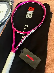 Raket Tenis Wilson Custom Pink Ultra 100L/280gr Wilson Ultra 100L/280gr Pink Metallic Gold Raket Tenis Pink Wilson Custom Wilson Custom Ultra 100/280gr Pink Wilson Custom Neon Pink Wilson Tennis Racket Women Original