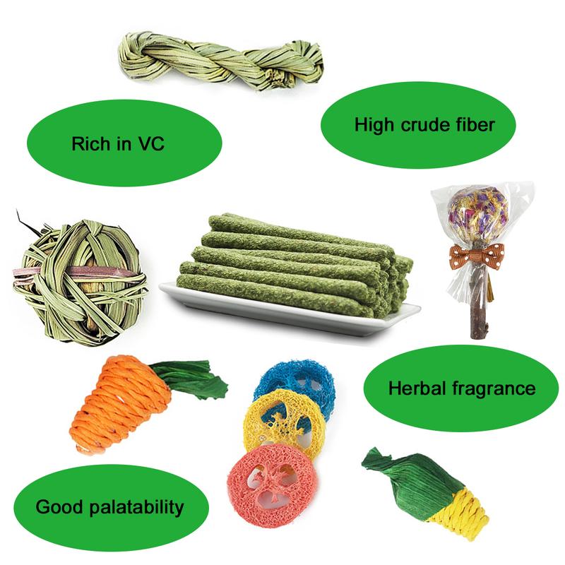 14Pcs Pet Hamster Rabbit Toy Tooth Cleaning Toy Pet Bite Stick Hamster Molar Set Rabbit Molar Stick Small Animal Chew Toys  Durable Pet Accessories 5