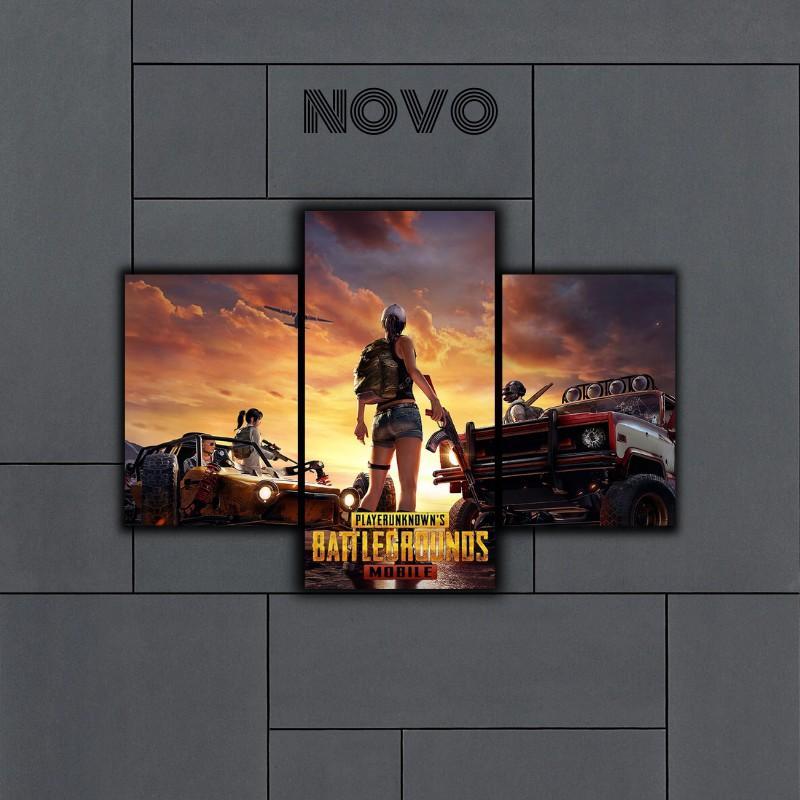 Novo - Combo 3 Pcs Edition PUBGM hiasan pajangan Dekorasi Dinding Kam…