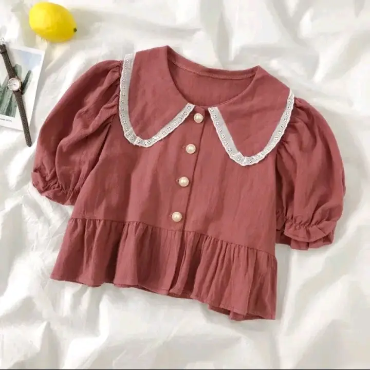 SABRINA BLOUSE/ATASAN ANAK TERBARU 2025/BAJU ANAK PEREMPUAN MURAH/ATASAN ANAK JAMAN SEKARANG 1