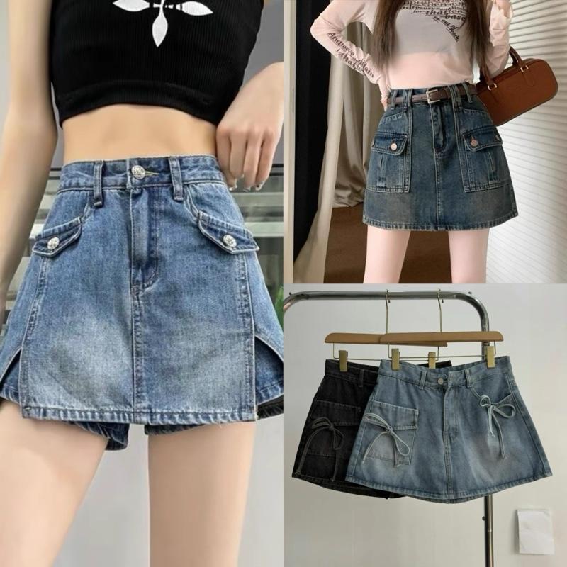 chân váy jean bigsize nữ có size 50-93kg, chân váy có lót trong chất jean mềm ( CV406 CV413 GV2 GV3 CV417 ) Đậu bigsize