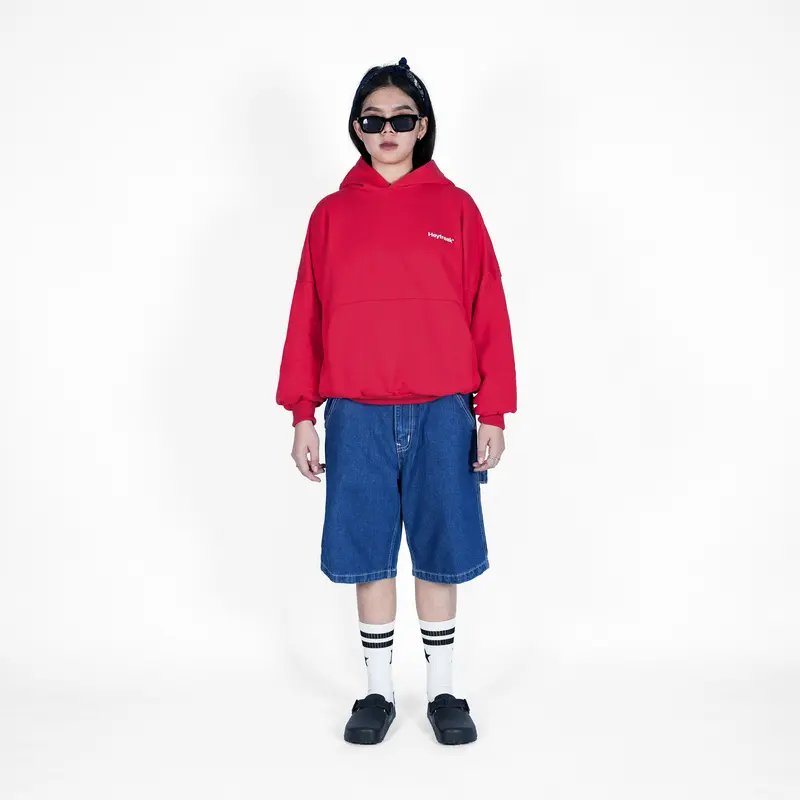 Heyfreak ( Hoodie Boxy ) Basic Logo Maroon V2 5