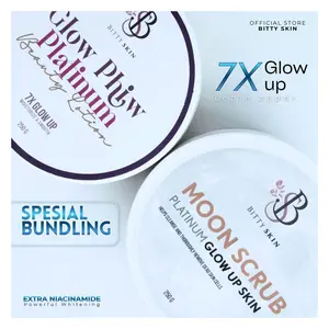 BITTY.SKIN Paket Bundling Isi 2 (Body Lotion & Body scrub bleaching Platinum)