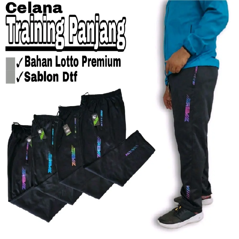 Tiabie Celana Training Panjang AB72 Olahraga Lari Senam Gym Running dengan Saku Resleting - Sport