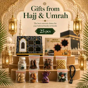 Oleh-Oleh Haji dan Umroh isi 25 pcs kemasan dus kotak / hampers souvenir makanan khas arab Gift Food Snacks