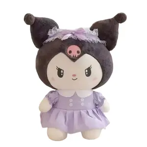 Boneka Kuromi Melody Stuffed Plush Terbaru Pake Baju Lucu Imut Mainan Anak Karakter Kartun Melodi Dolls Toys 37cm Yelvo Halus Lembut Isi Kapas Dacron Great A