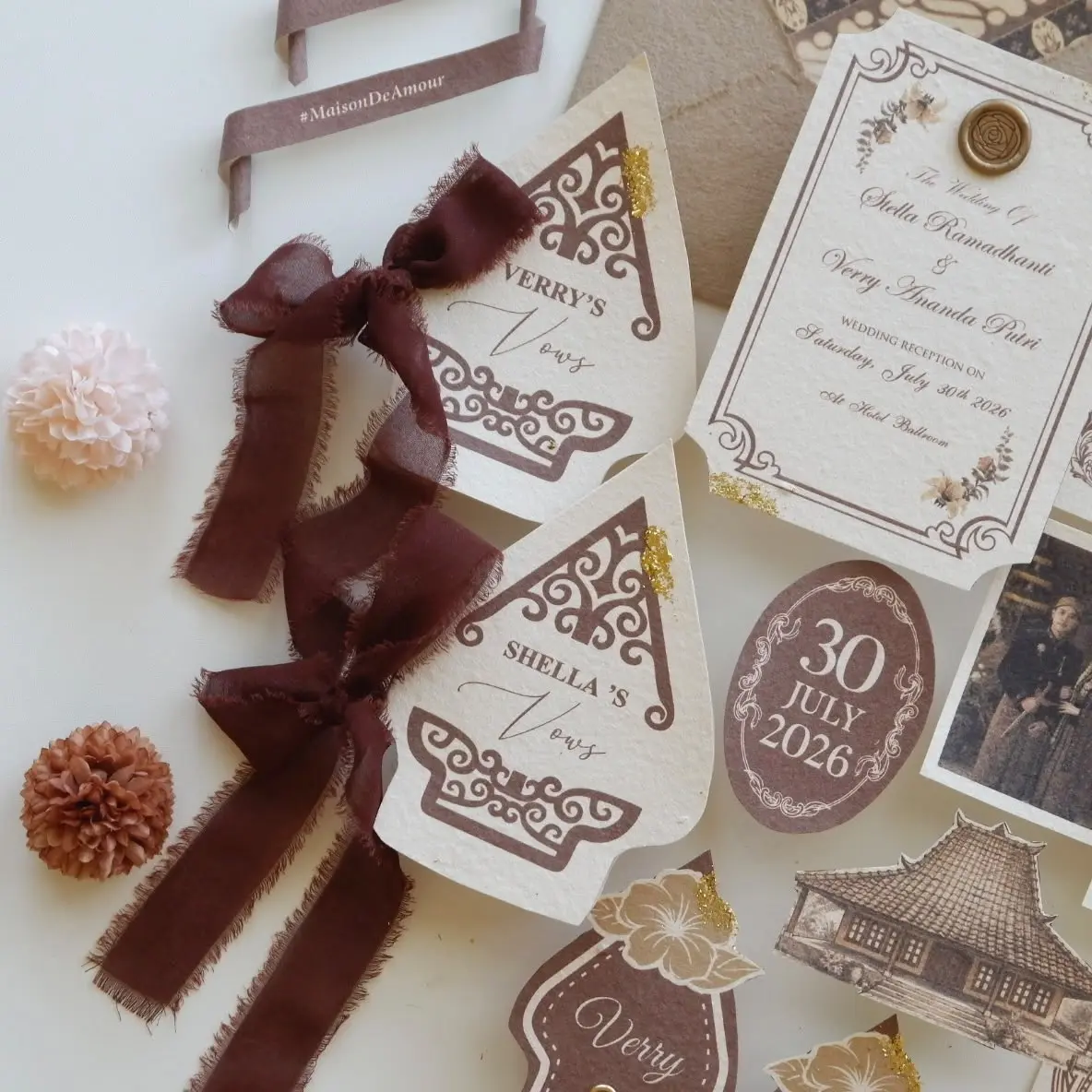 Keepsake Wedding Adat Jawa | Wedding Vows Undangan Pernikahan Handmade