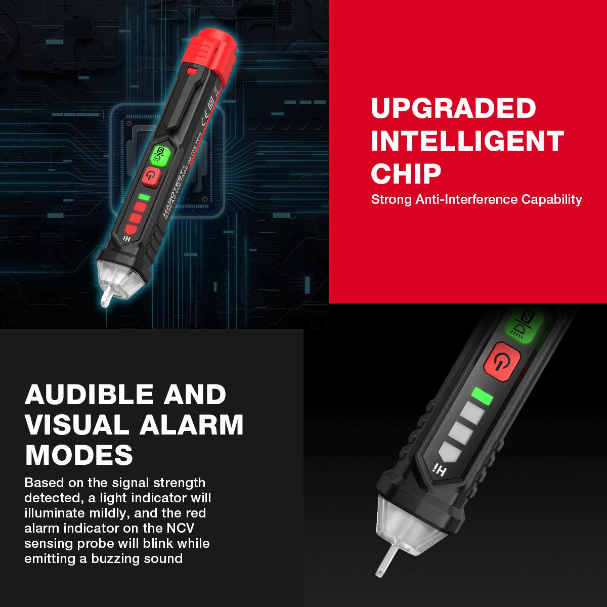 HABOTEST HT90 AC Voltage Detector 12V/48V-1000V NCV Intelligent Test Pen Dual Sensitivity Test  Pen Voltage Tester