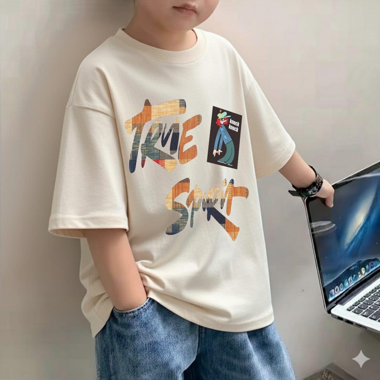 Kaos Distro OVERSIZE TRUE SPIRIT Anak Laki-Laki/Fashion Anak Laki-Laki Kekinian/Baju Anak Laki-Laki Model Terbaru/Kaos Anak Laki-Laki Viral